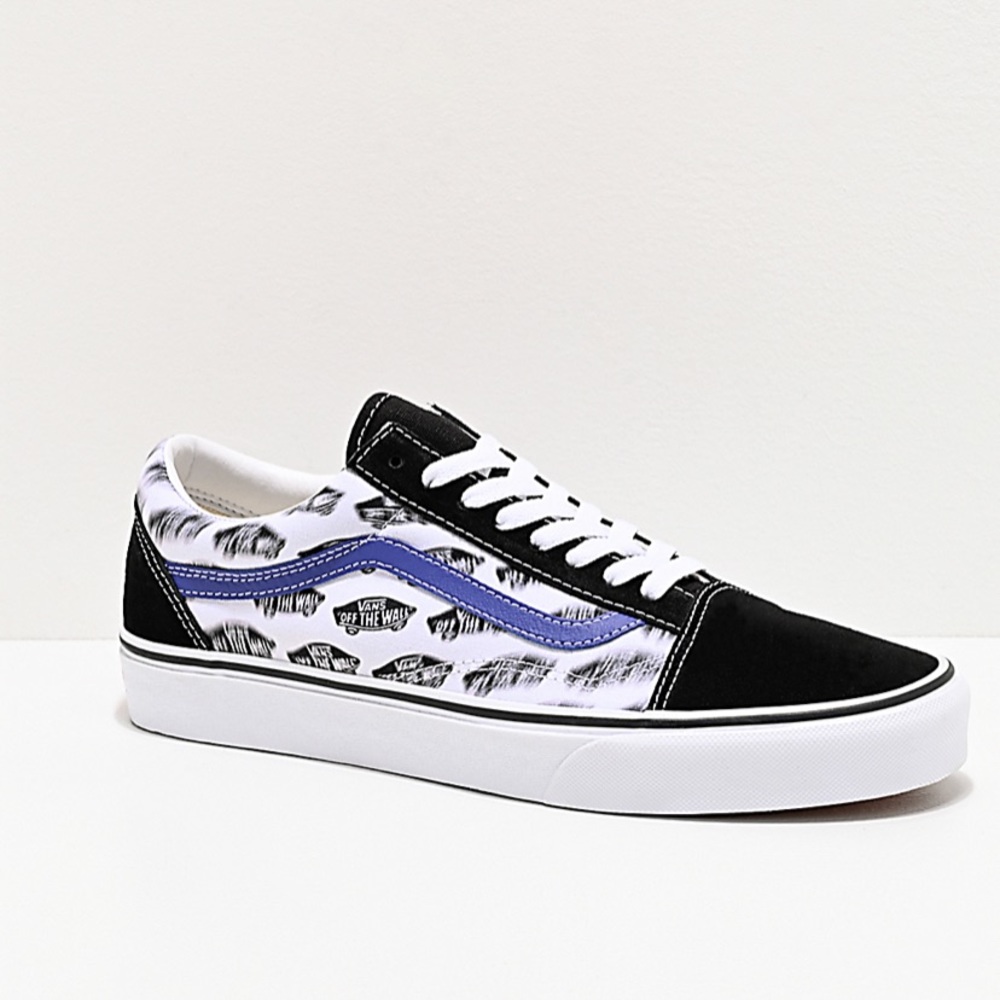 Vans Old Skool Blur Board Black & Blue Skate Shoes